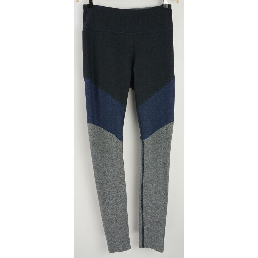 Outdoor Voices Womens Small Blue Gray Colorblock Full Length Compression Legging